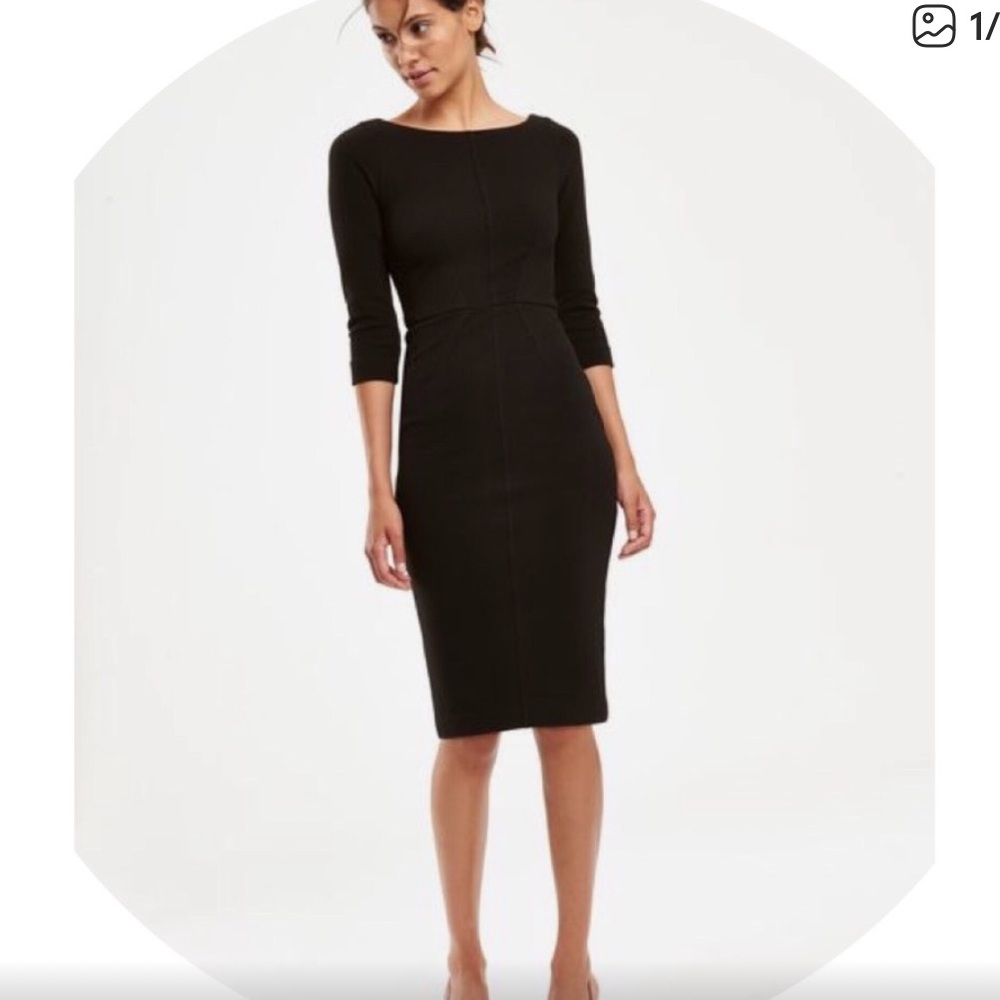 Boden Marisa Ottoman Black Dress Size 0